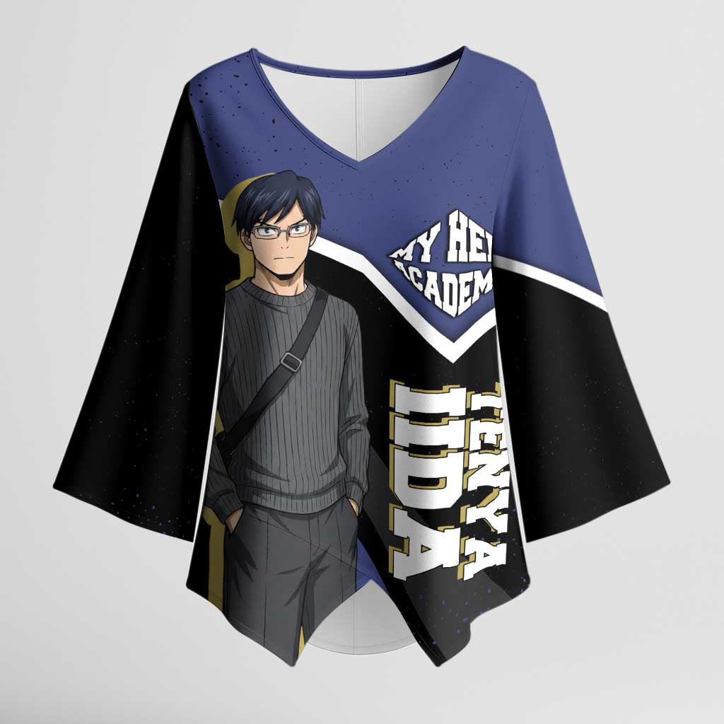 Tenya Iida My Hero Academia Kimono Sleeve Blouse Anime Grunge Splatter Graphic Style