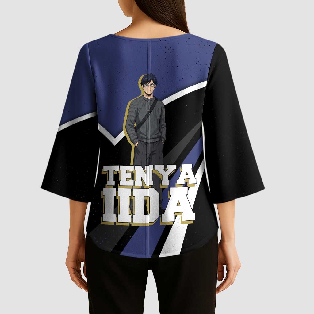 Tenya Iida My Hero Academia Kimono Sleeve Blouse Anime Grunge Splatter Graphic Style