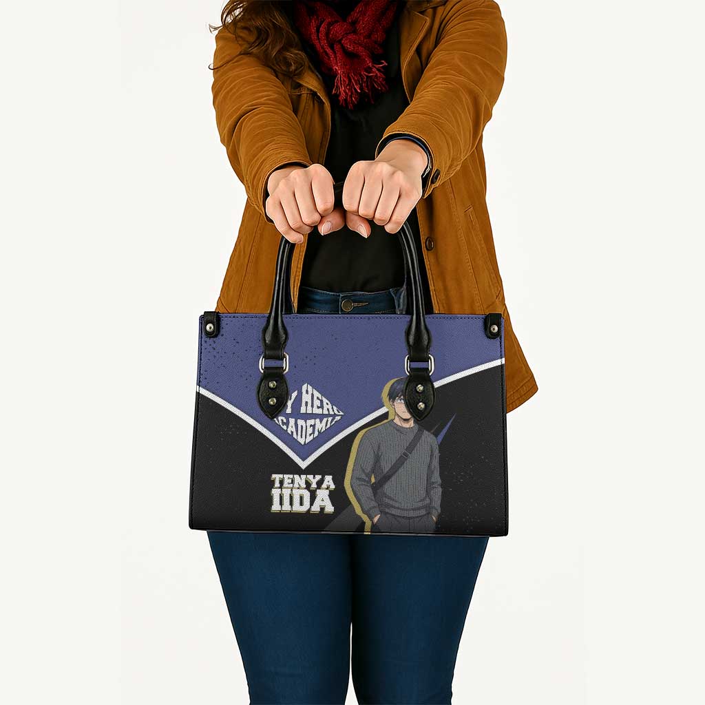 Tenya Iida My Hero Academia Leather Bag Anime Grunge Splatter Graphic Style