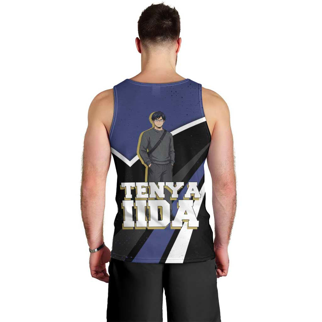 Tenya Iida My Hero Academia Men Tank Top Anime Grunge Splatter Graphic Style