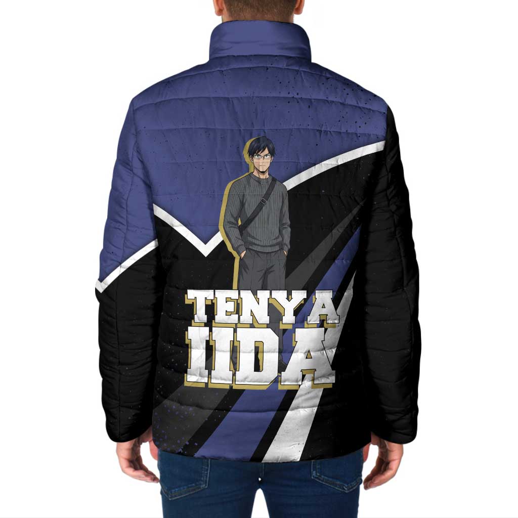 Tenya Iida My Hero Academia Padded Jacket Anime Grunge Splatter Graphic Style