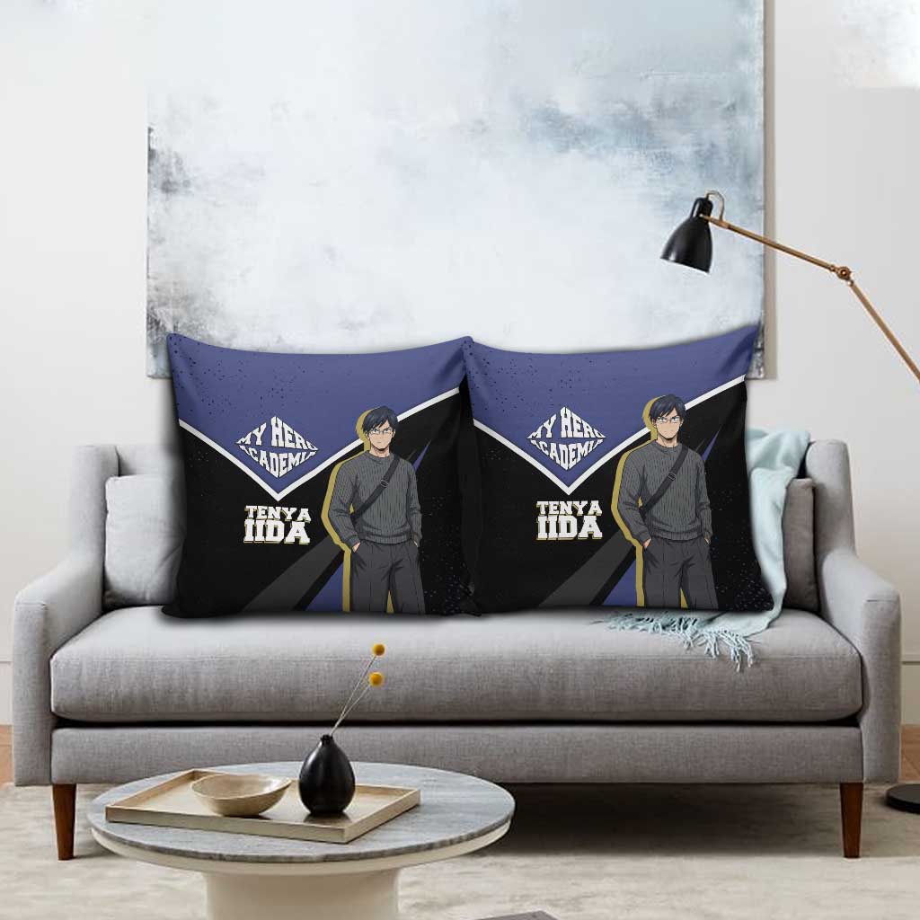 Tenya Iida My Hero Academia Pillow Cover Anime Grunge Splatter Graphic Style