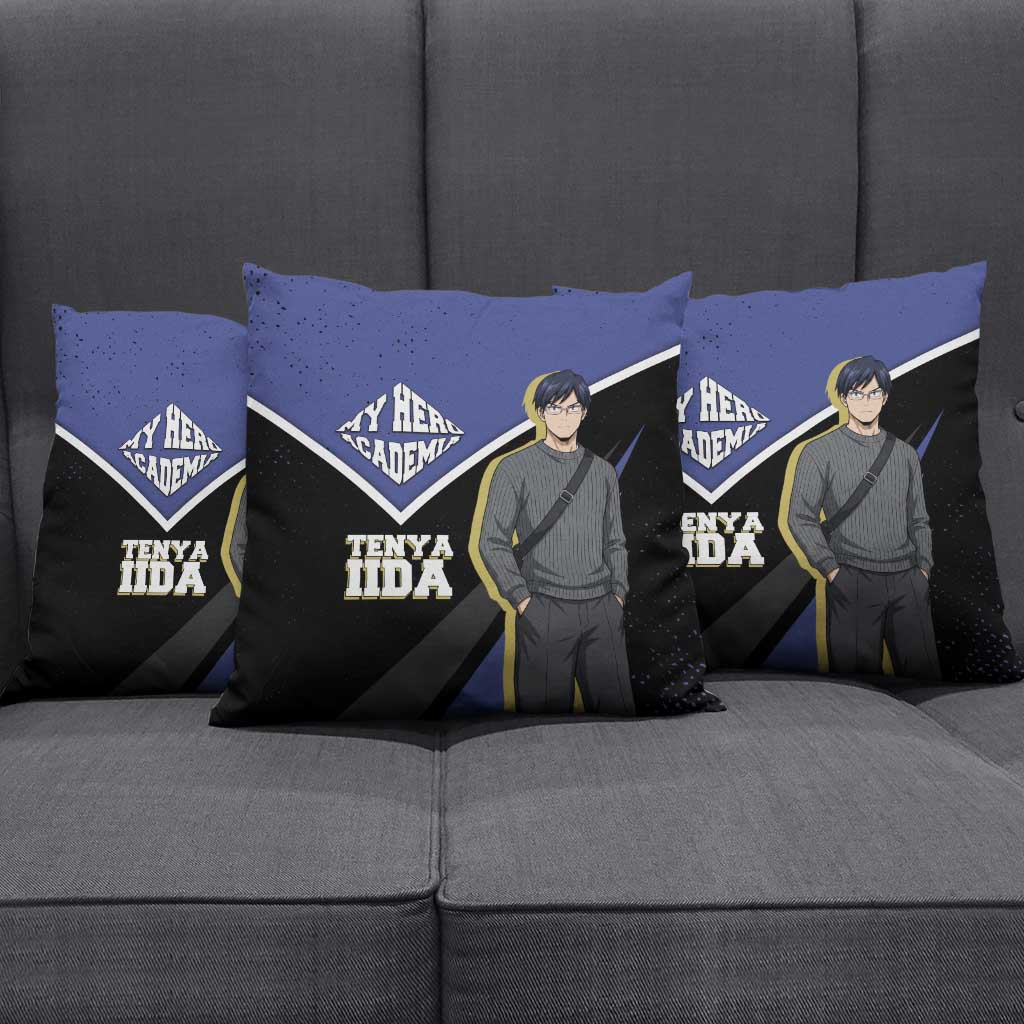 Tenya Iida My Hero Academia Pillow Cover Anime Grunge Splatter Graphic Style