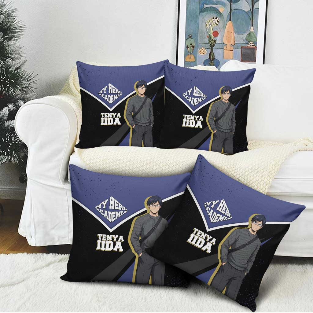 Tenya Iida My Hero Academia Pillow Cover Anime Grunge Splatter Graphic Style