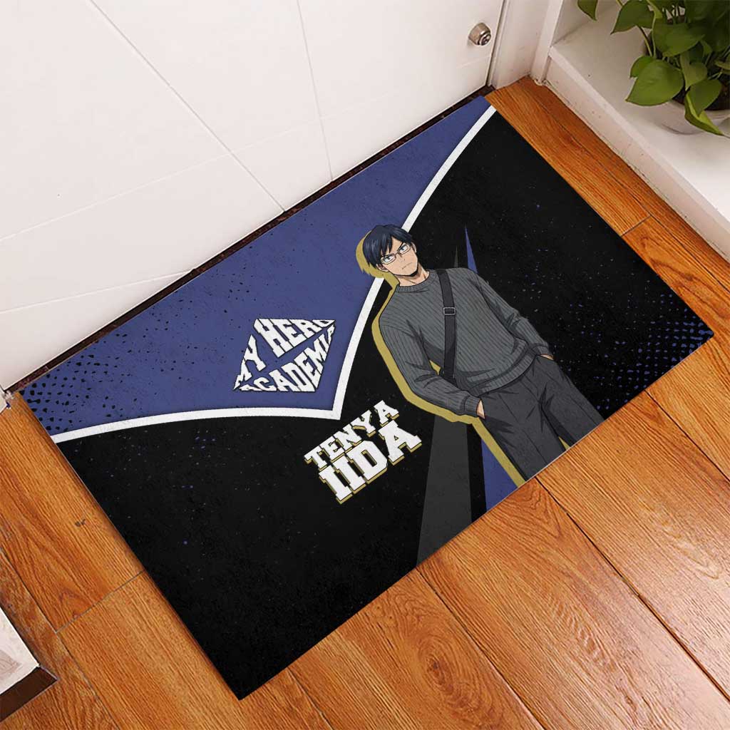 Tenya Iida My Hero Academia Rubber Doormat Anime Grunge Splatter Graphic Style
