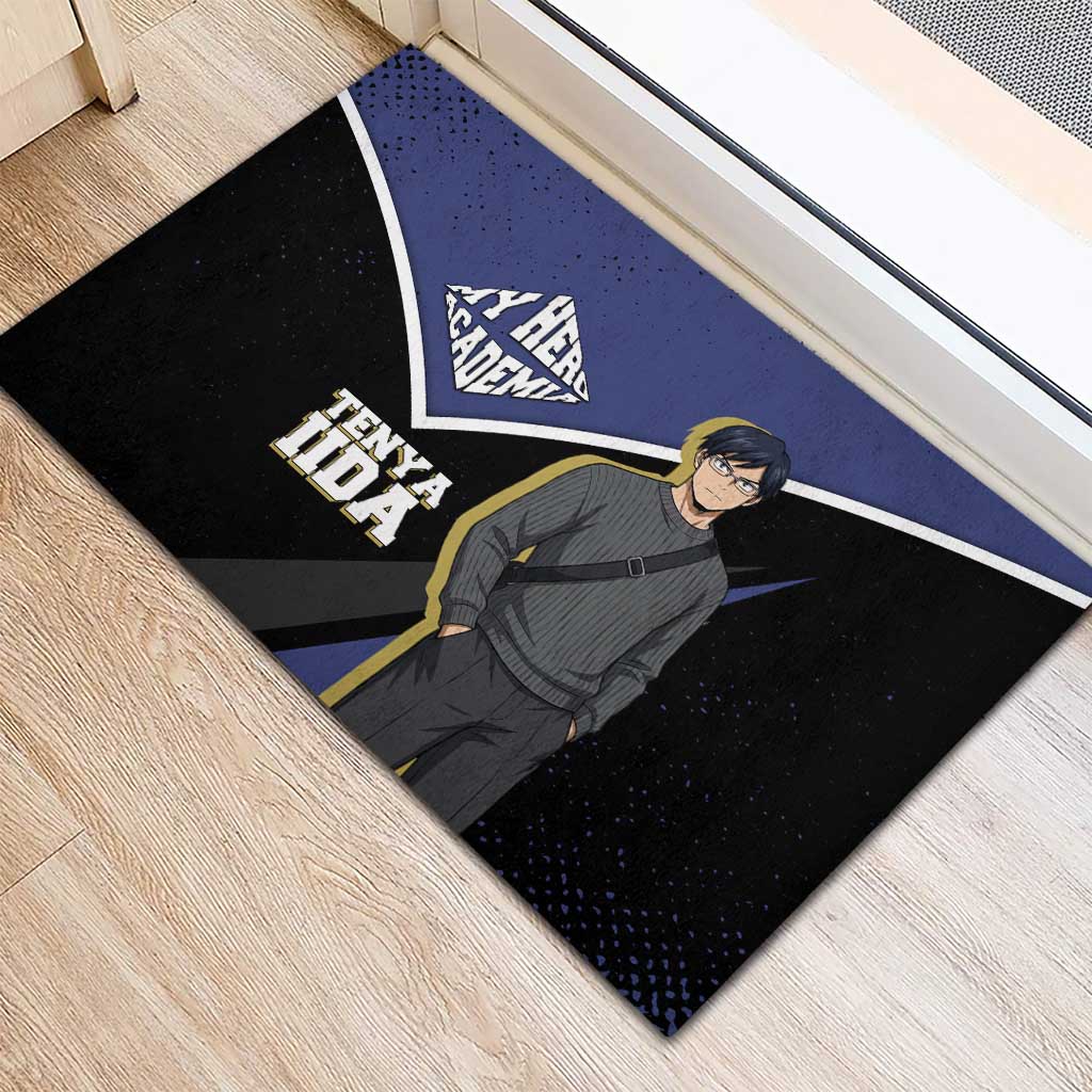 Tenya Iida My Hero Academia Rubber Doormat Anime Grunge Splatter Graphic Style