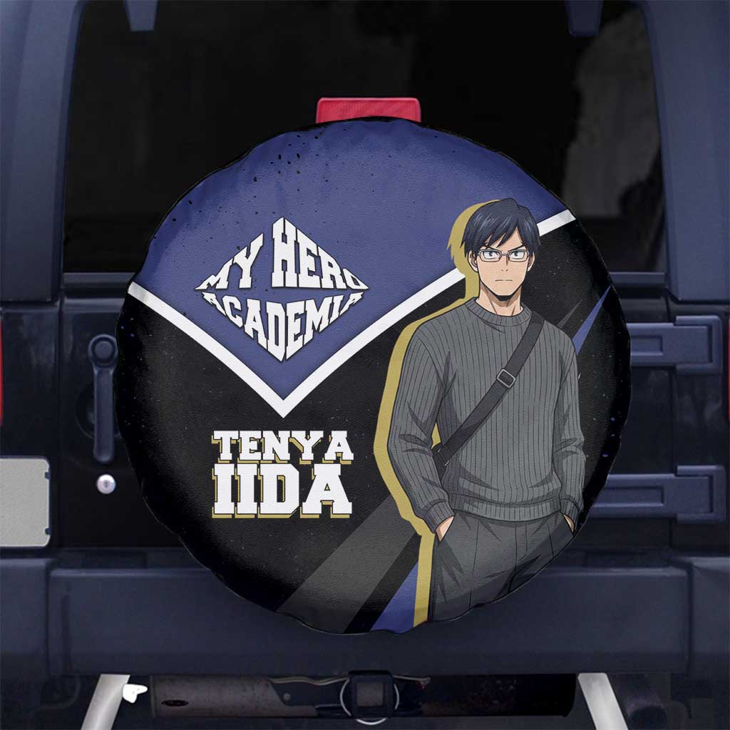 Tenya Iida My Hero Academia Spare Tire Cover Anime Grunge Splatter Graphic Style