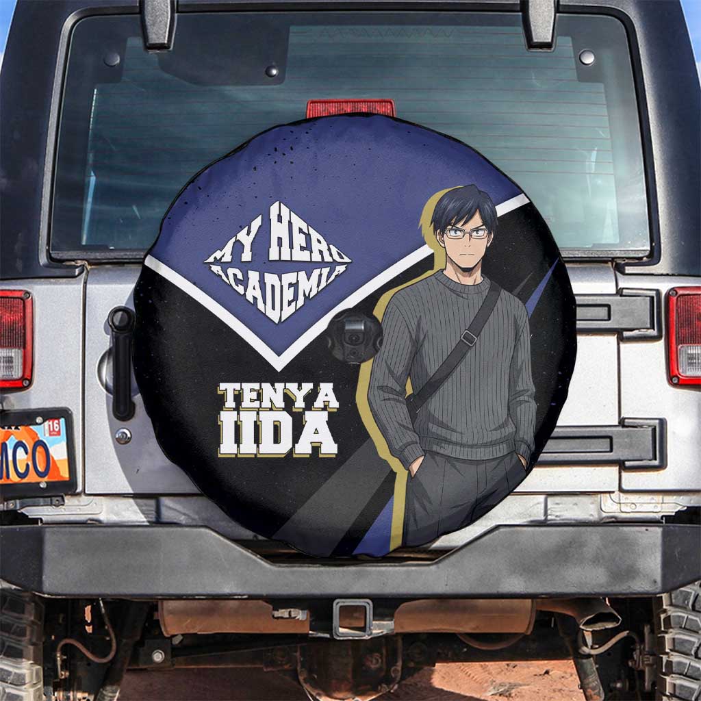 Tenya Iida My Hero Academia Spare Tire Cover Anime Grunge Splatter Graphic Style