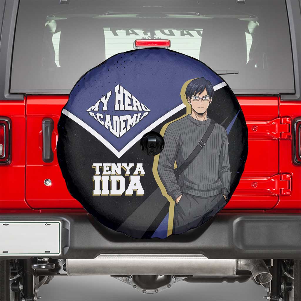 Tenya Iida My Hero Academia Spare Tire Cover Anime Grunge Splatter Graphic Style