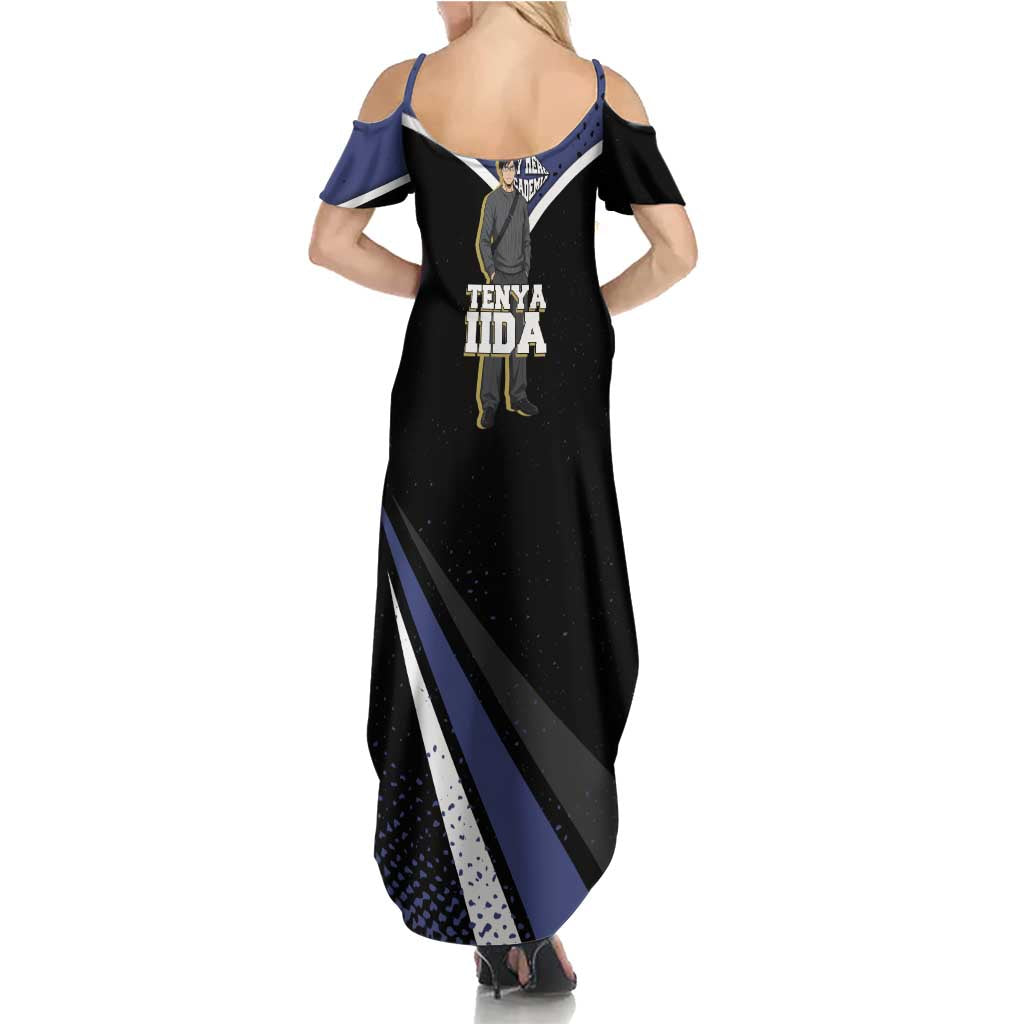 Tenya Iida My Hero Academia Summer Maxi Dress Anime Grunge Splatter Graphic Style