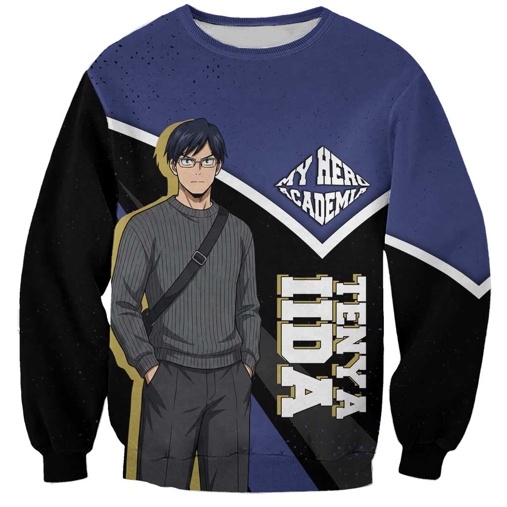 Tenya Iida My Hero Academia Sweatshirt Anime Grunge Splatter Graphic Style