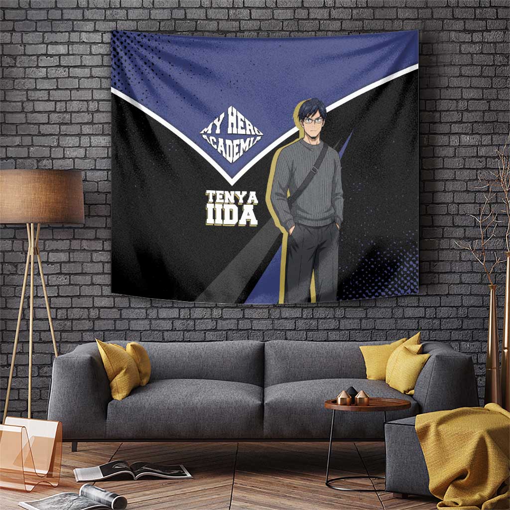 Tenya Iida My Hero Academia Tapestry Anime Grunge Splatter Graphic Style