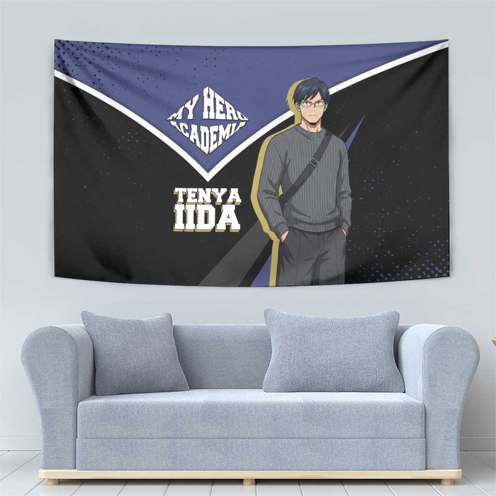 Tenya Iida My Hero Academia Tapestry Anime Grunge Splatter Graphic Style