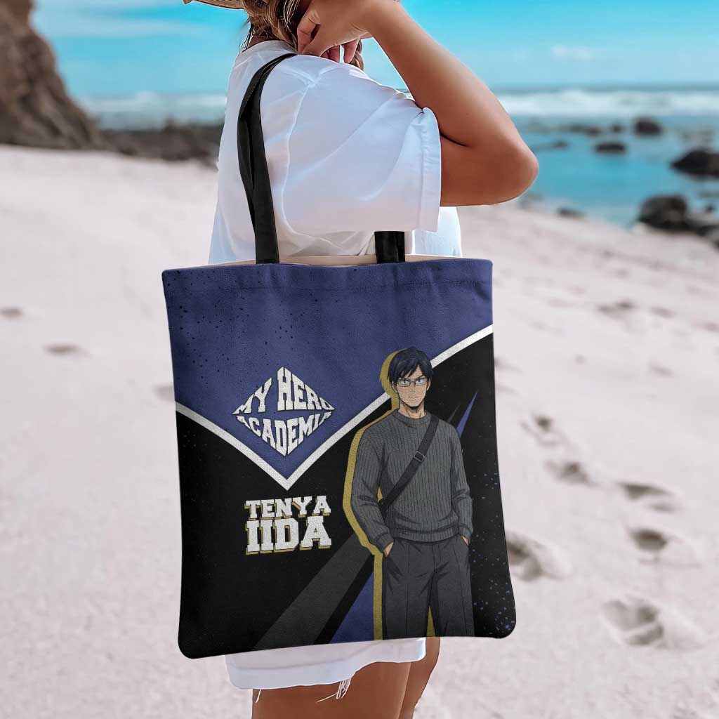 Tenya Iida My Hero Academia Tote Bag Anime Grunge Splatter Graphic Style