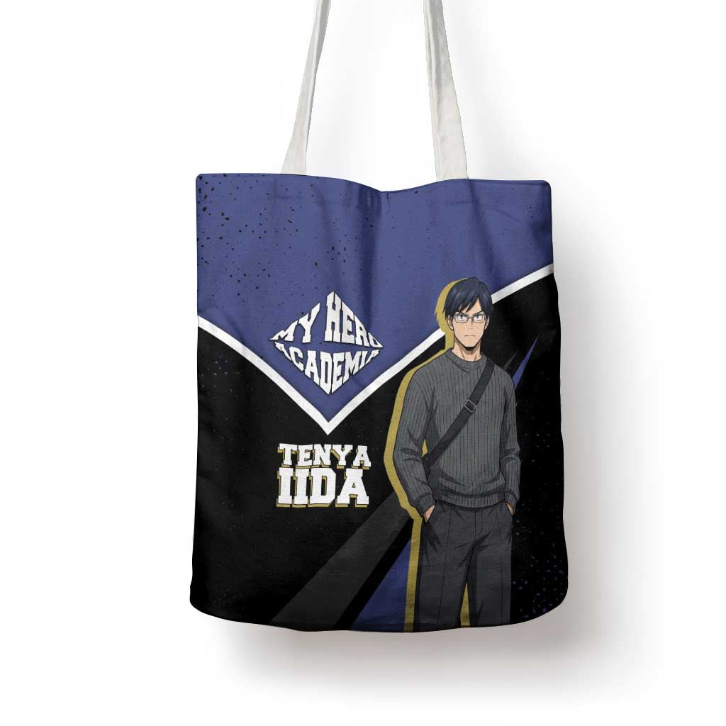 Tenya Iida My Hero Academia Tote Bag Anime Grunge Splatter Graphic Style