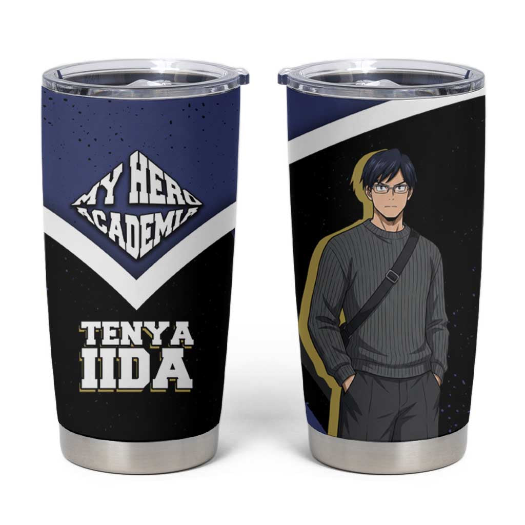 Tenya Iida My Hero Academia Tumbler Cup Anime Grunge Splatter Graphic Style