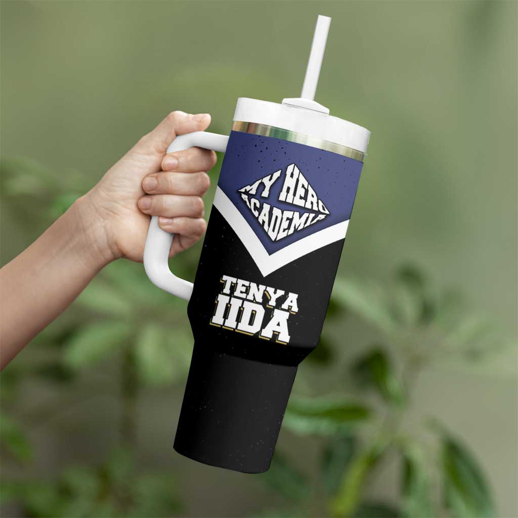 Tenya Iida My Hero Academia Tumbler With Handle Anime Grunge Splatter Graphic Style