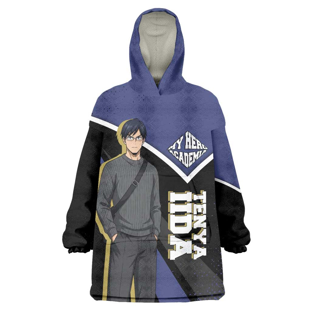 Tenya Iida My Hero Academia Wearable Blanket Hoodie Anime Grunge Splatter Graphic Style