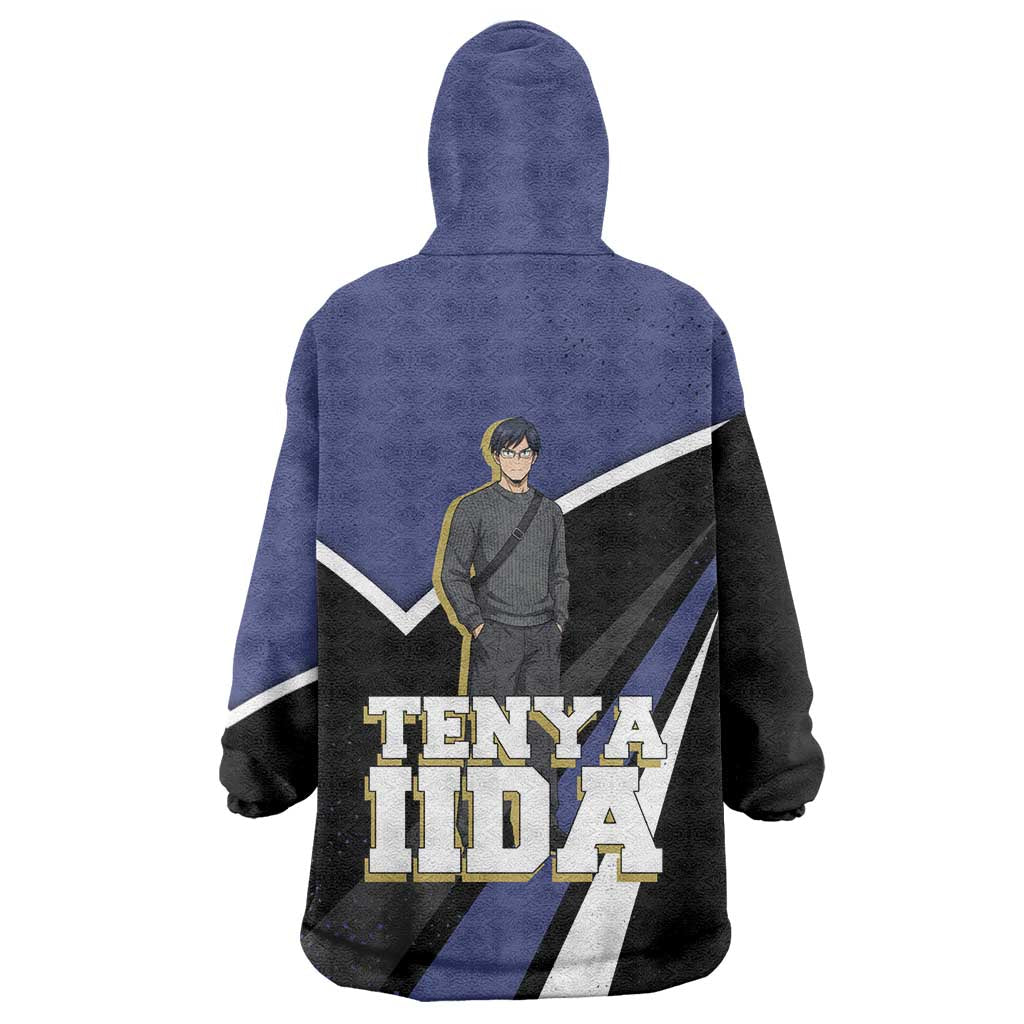 Tenya Iida My Hero Academia Wearable Blanket Hoodie Anime Grunge Splatter Graphic Style