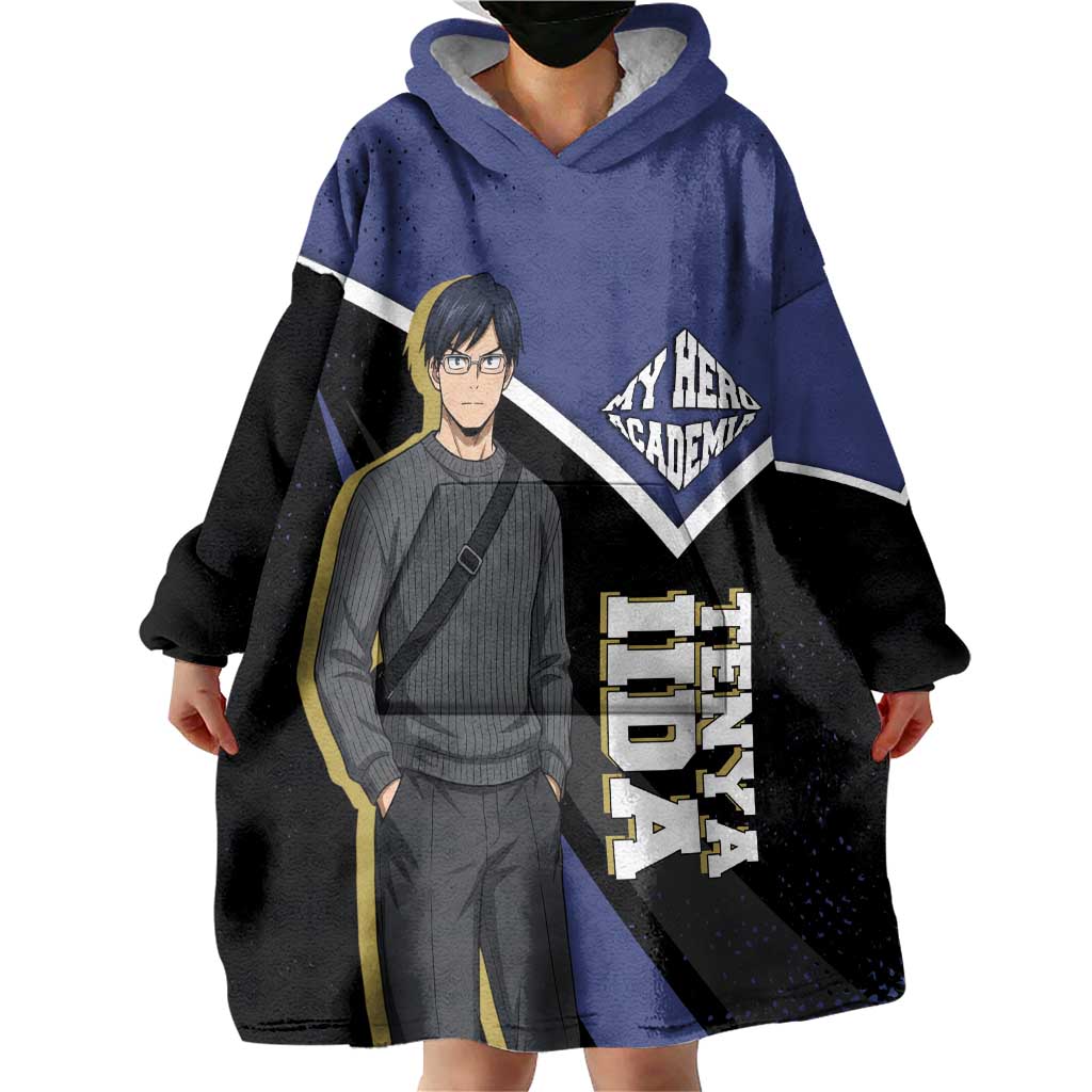 Tenya Iida My Hero Academia Wearable Blanket Hoodie Anime Grunge Splatter Graphic Style