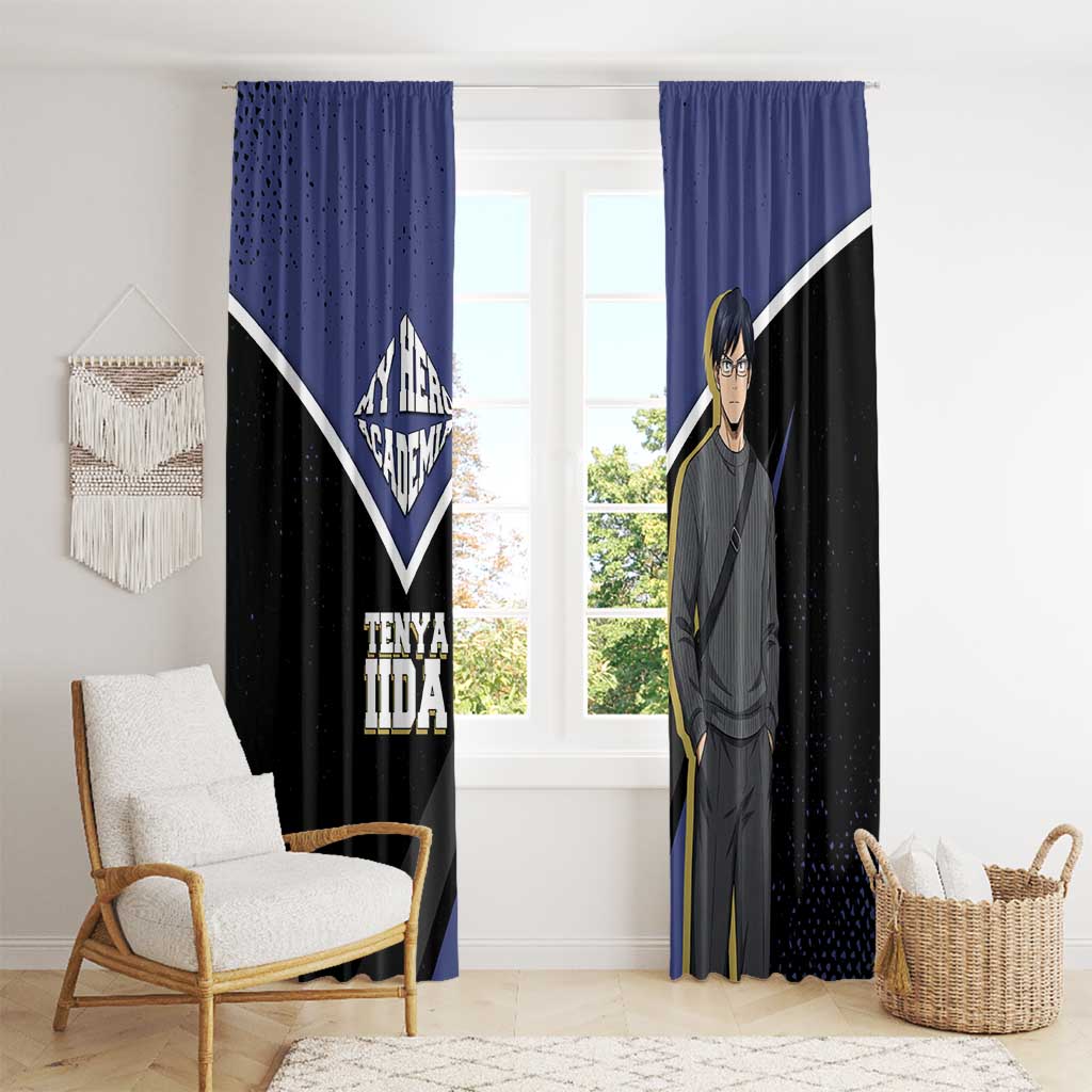 Tenya Iida My Hero Academia Window Curtain Anime Grunge Splatter Graphic Style