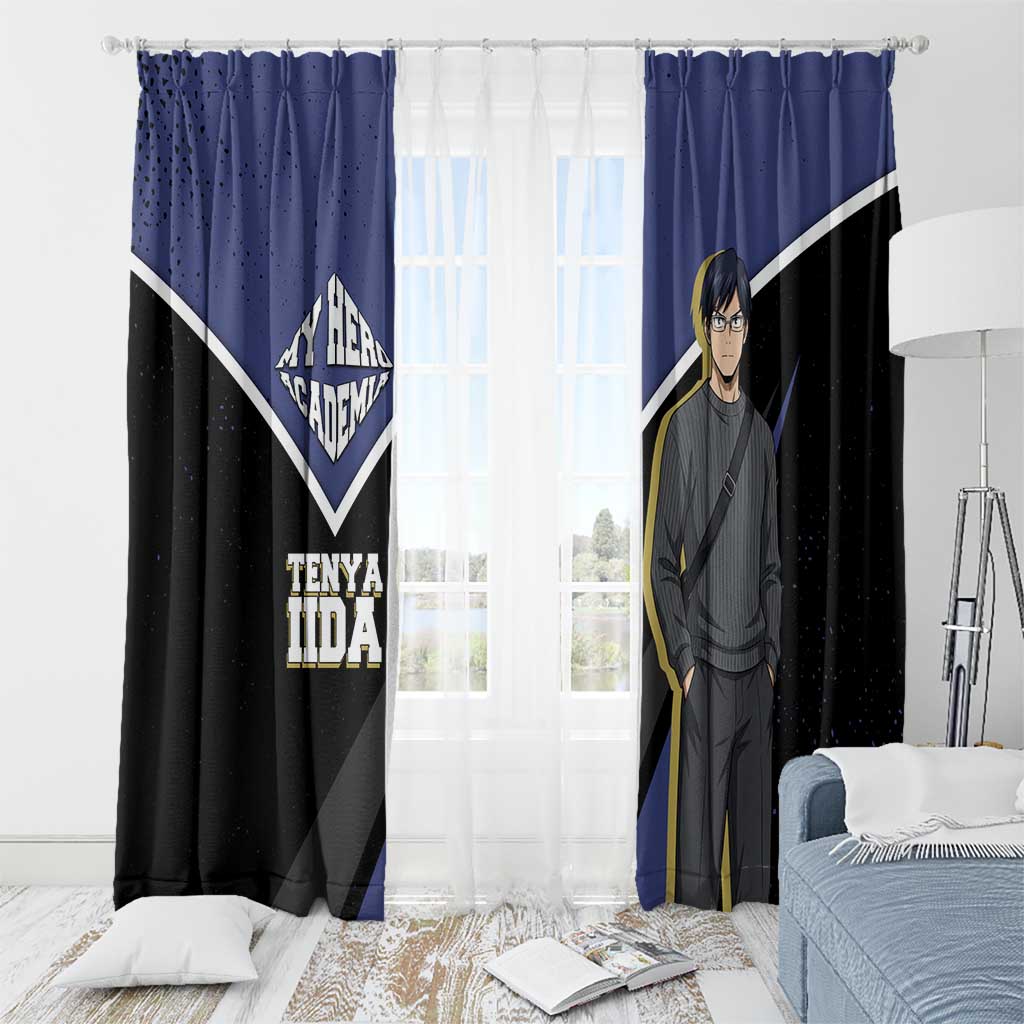 Tenya Iida My Hero Academia Window Curtain Anime Grunge Splatter Graphic Style