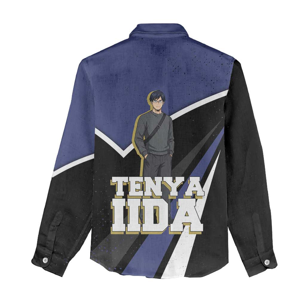 Tenya Iida My Hero Academia Women Casual Shirt Anime Grunge Splatter Graphic Style