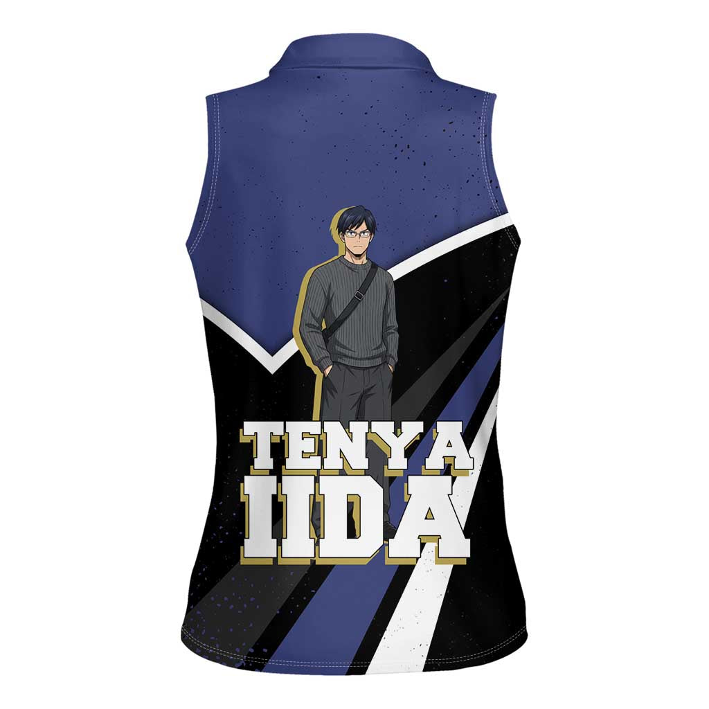 Tenya Iida My Hero Academia Women Sleeveless Polo Shirt Anime Grunge Splatter Graphic Style