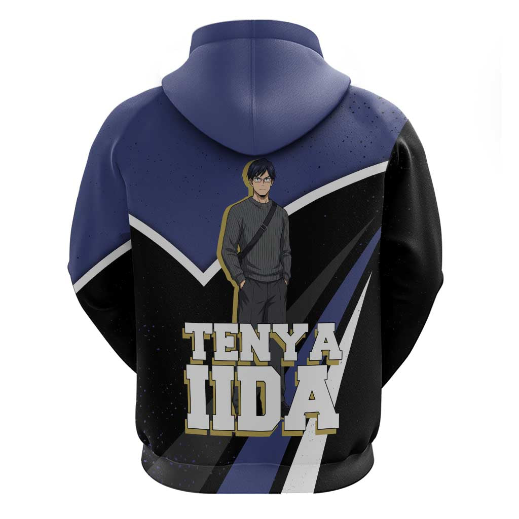 Tenya Iida My Hero Academia Zip Hoodie Anime Grunge Splatter Graphic Style