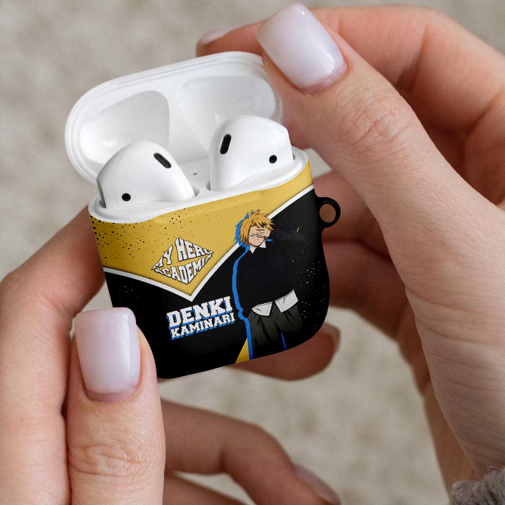 Denki Kaminari My Hero Academia AirPods Case Anime Grunge Splatter Graphic Style