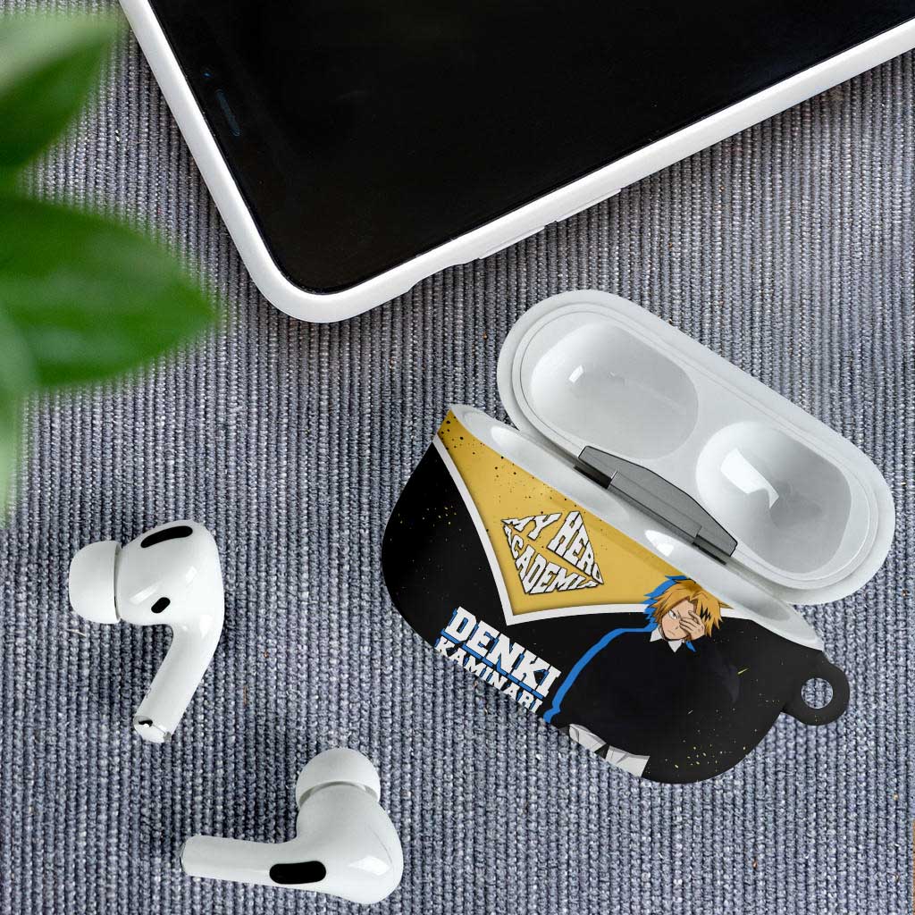 Denki Kaminari My Hero Academia AirPods Case Anime Grunge Splatter Graphic Style