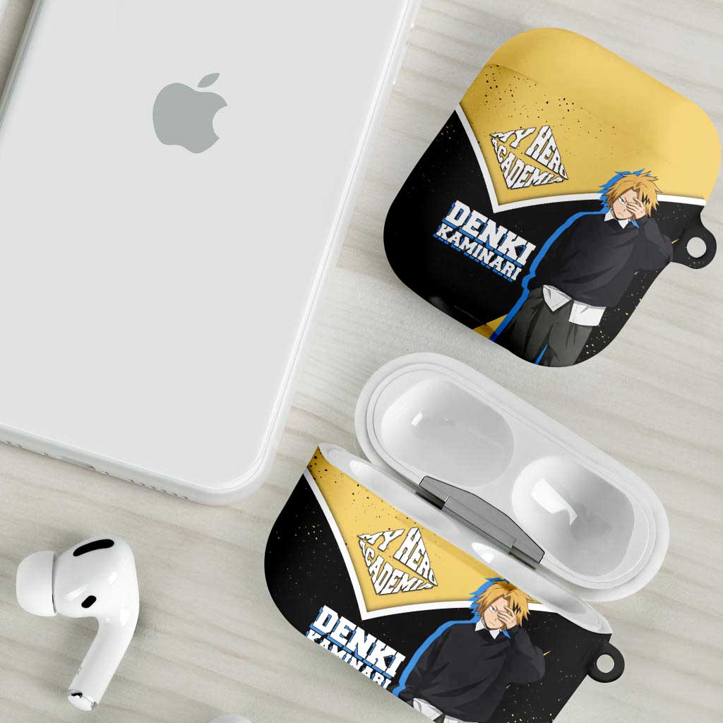 Denki Kaminari My Hero Academia AirPods Case Anime Grunge Splatter Graphic Style