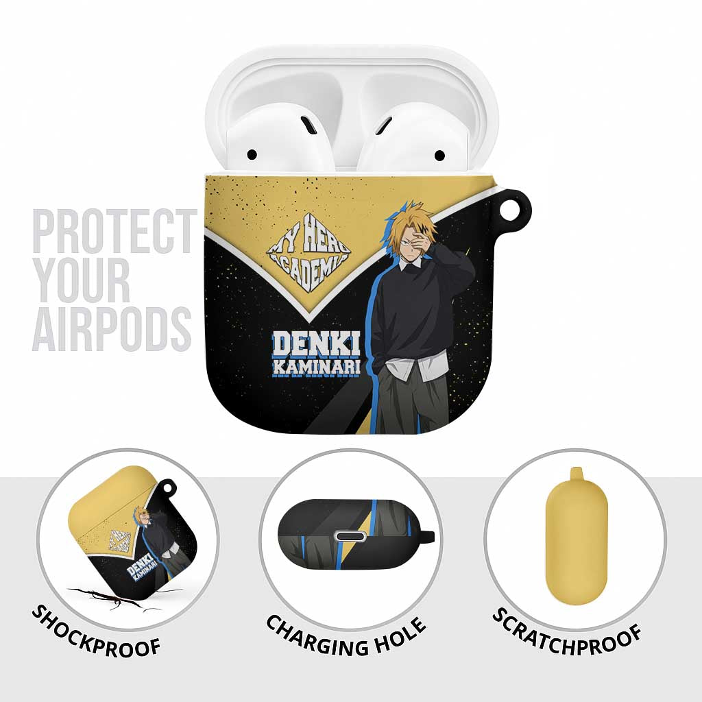 Denki Kaminari My Hero Academia AirPods Case Anime Grunge Splatter Graphic Style