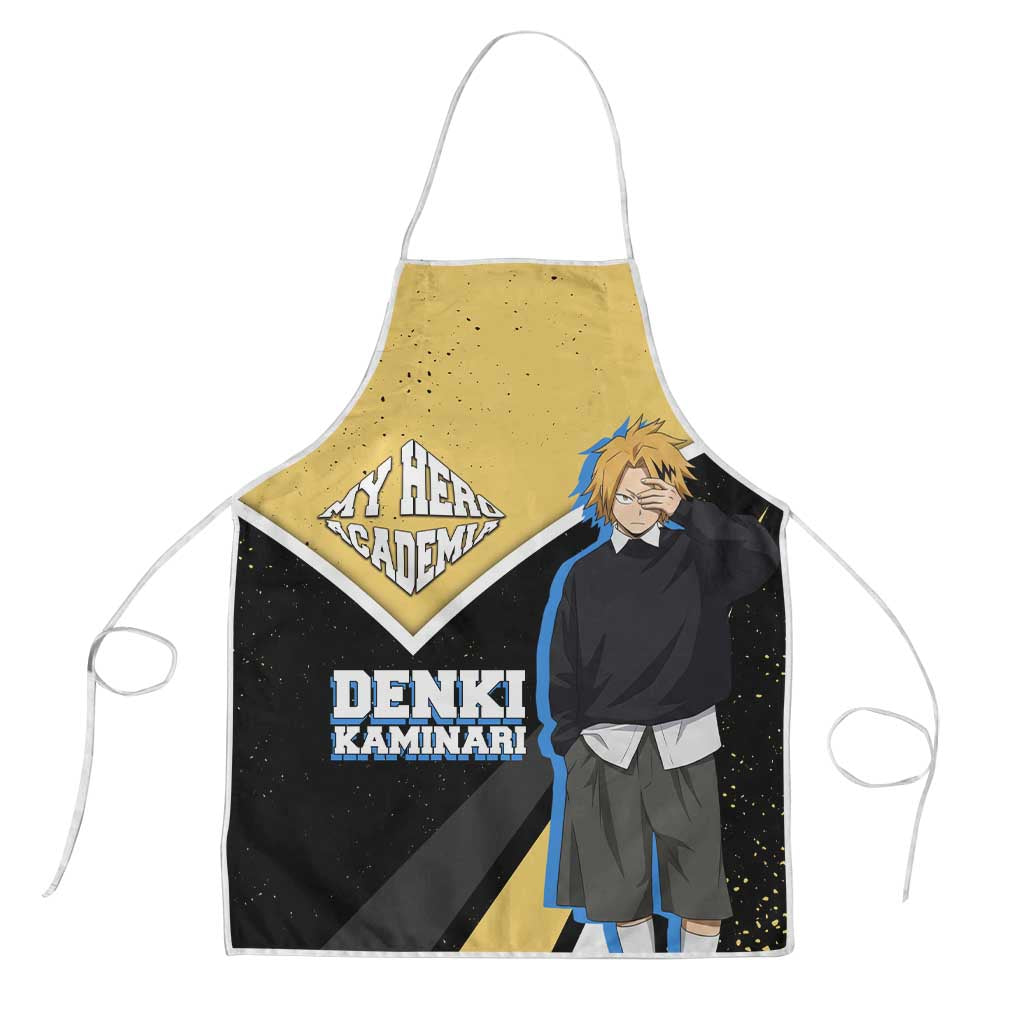 Denki Kaminari My Hero Academia Apron Anime Grunge Splatter Graphic Style