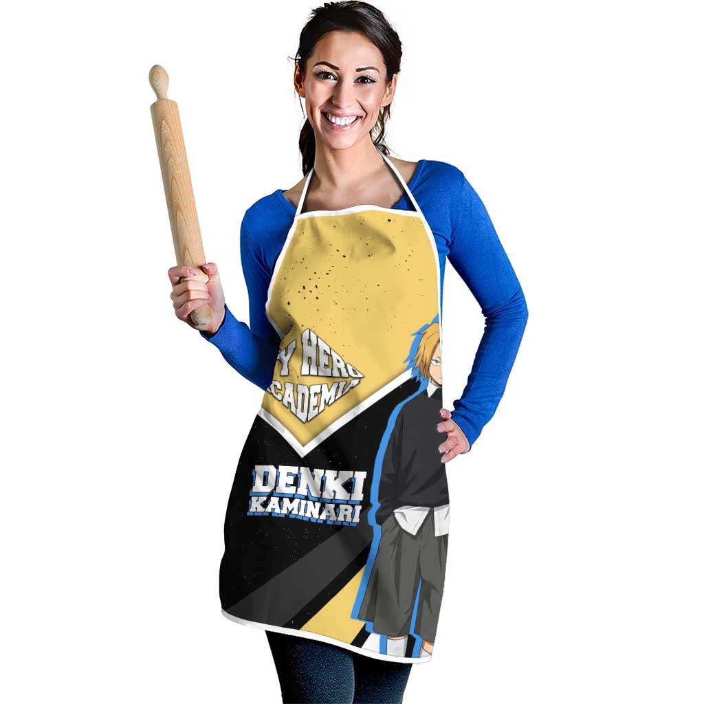 Denki Kaminari My Hero Academia Apron Anime Grunge Splatter Graphic Style