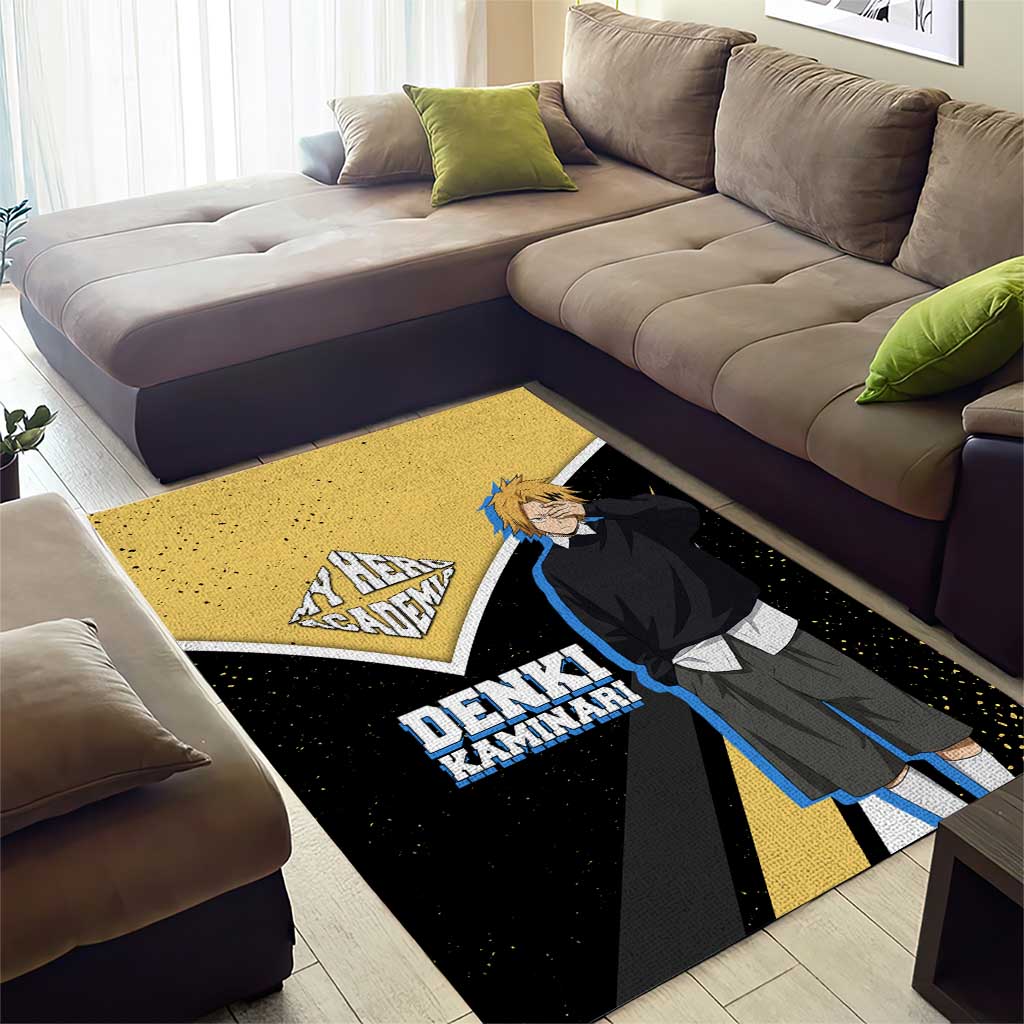 Denki Kaminari My Hero Academia Area Rug Anime Grunge Splatter Graphic Style