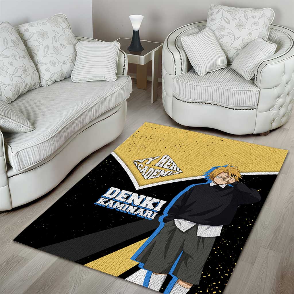 Denki Kaminari My Hero Academia Area Rug Anime Grunge Splatter Graphic Style
