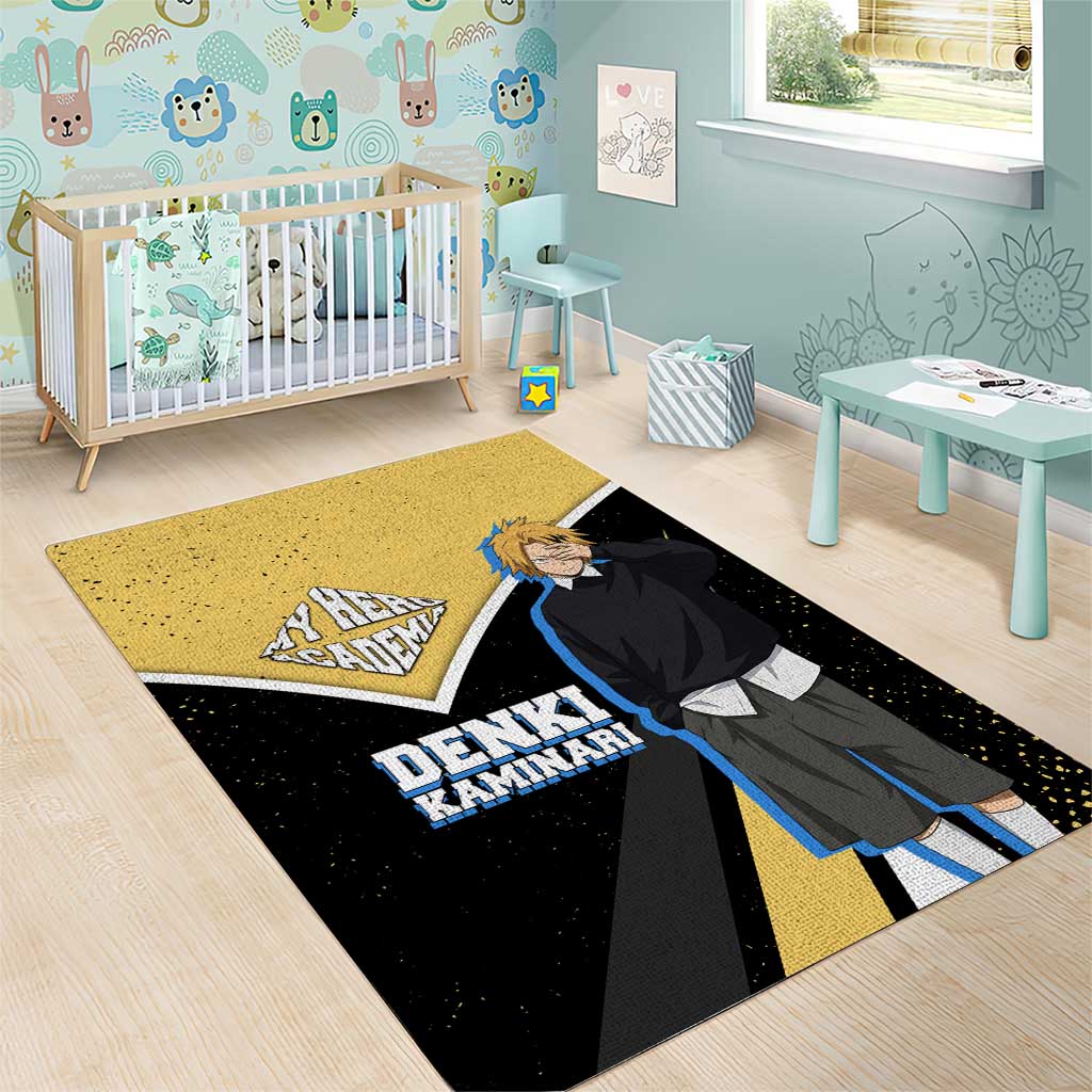 Denki Kaminari My Hero Academia Area Rug Anime Grunge Splatter Graphic Style