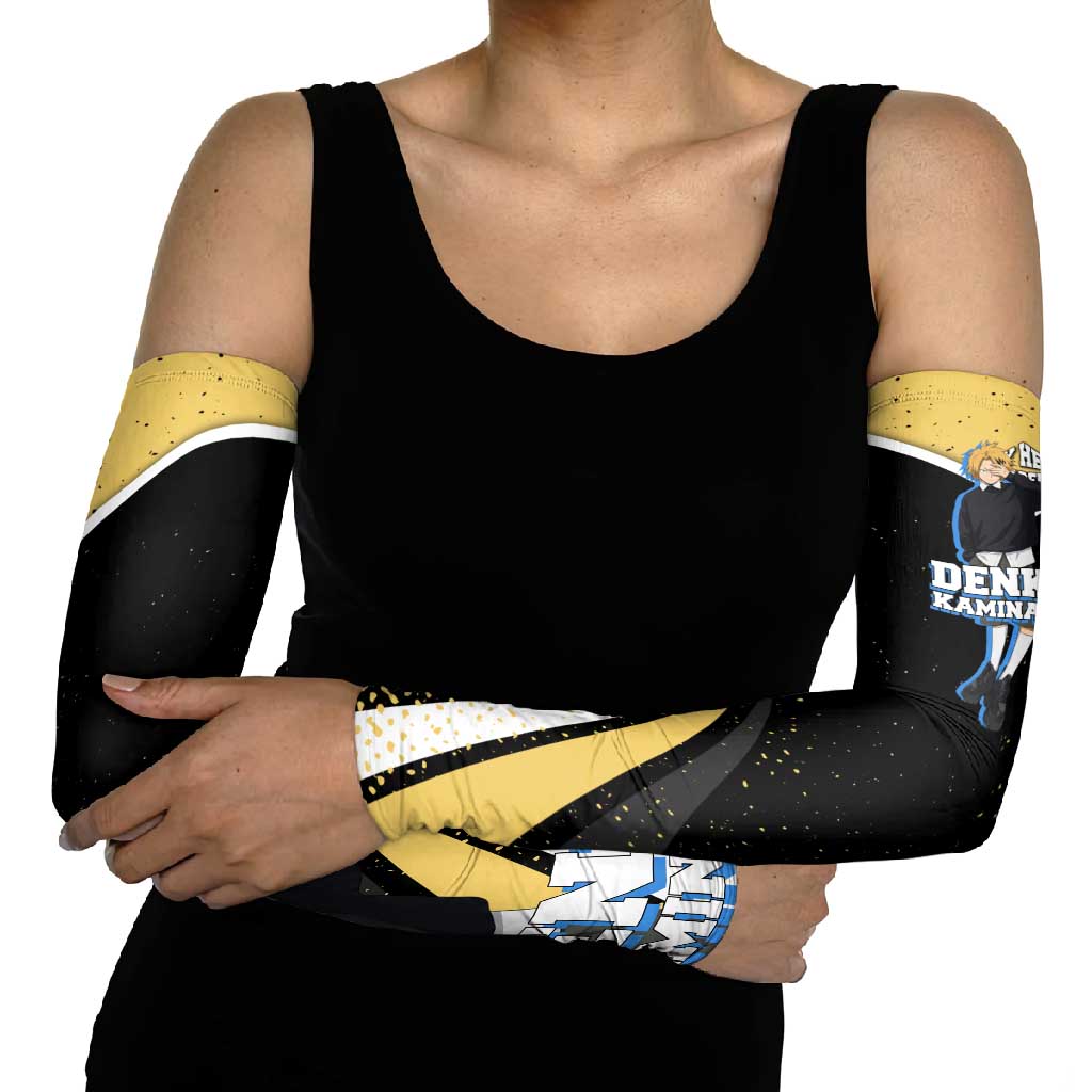 Denki Kaminari My Hero Academia Arm Sleeves Anime Grunge Splatter Graphic Style
