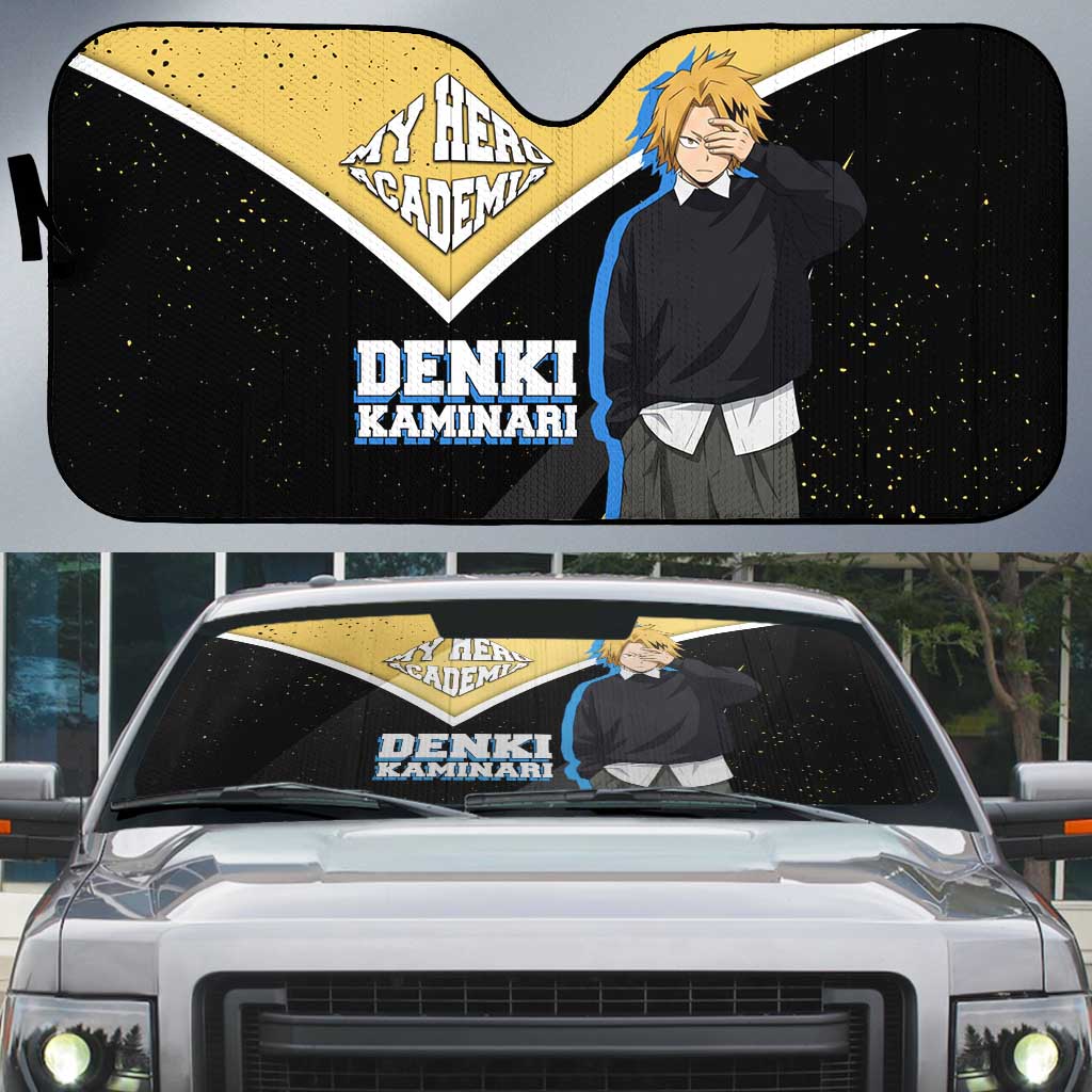 Denki Kaminari My Hero Academia Auto Sun Shade Anime Grunge Splatter Graphic Style