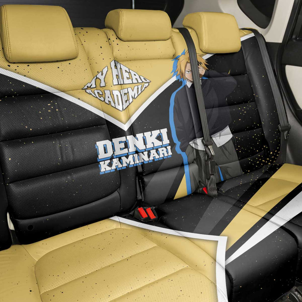 Denki Kaminari My Hero Academia Back Car Seat Cover Anime Grunge Splatter Graphic Style