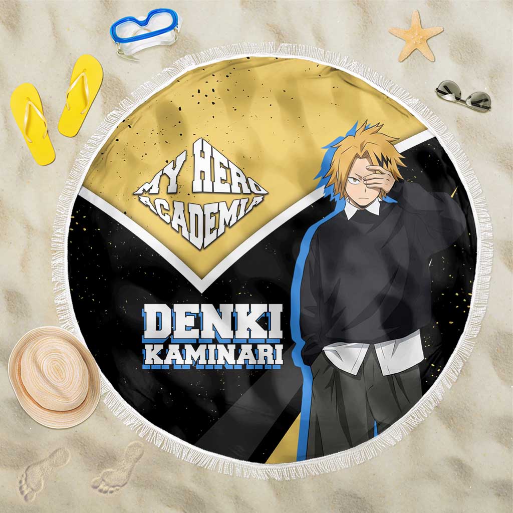 Denki Kaminari My Hero Academia Beach Blanket Anime Grunge Splatter Graphic Style