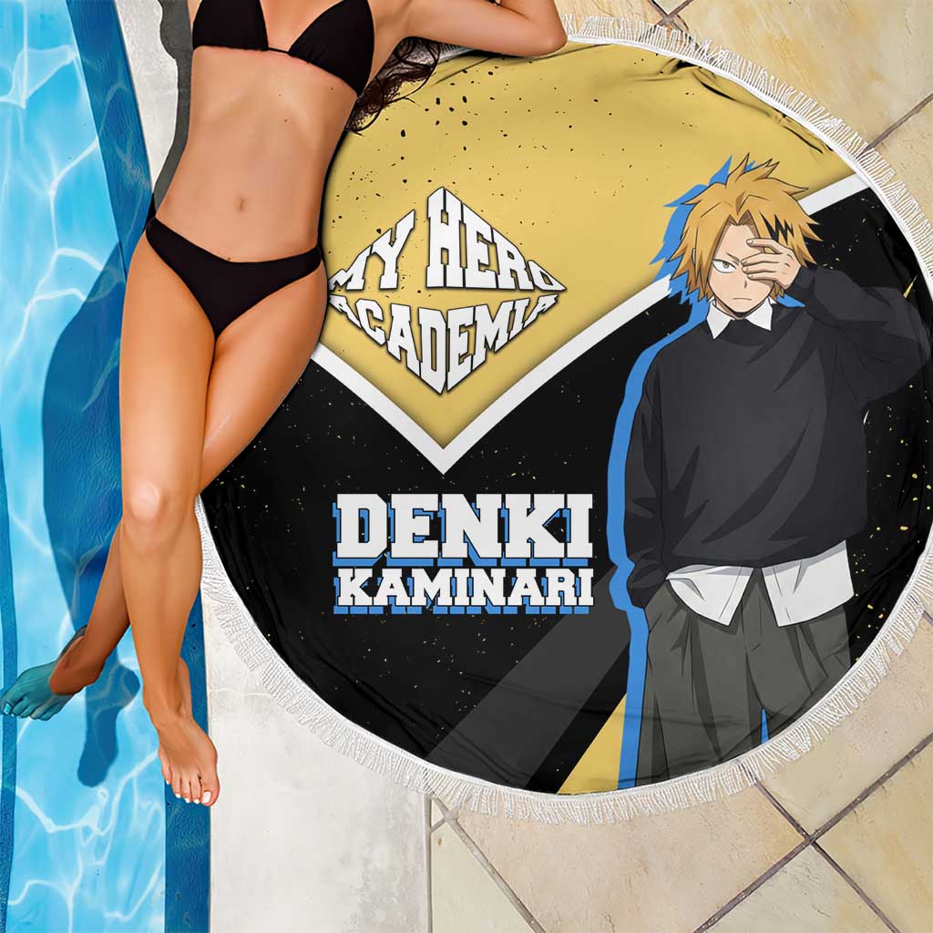 Denki Kaminari My Hero Academia Beach Blanket Anime Grunge Splatter Graphic Style