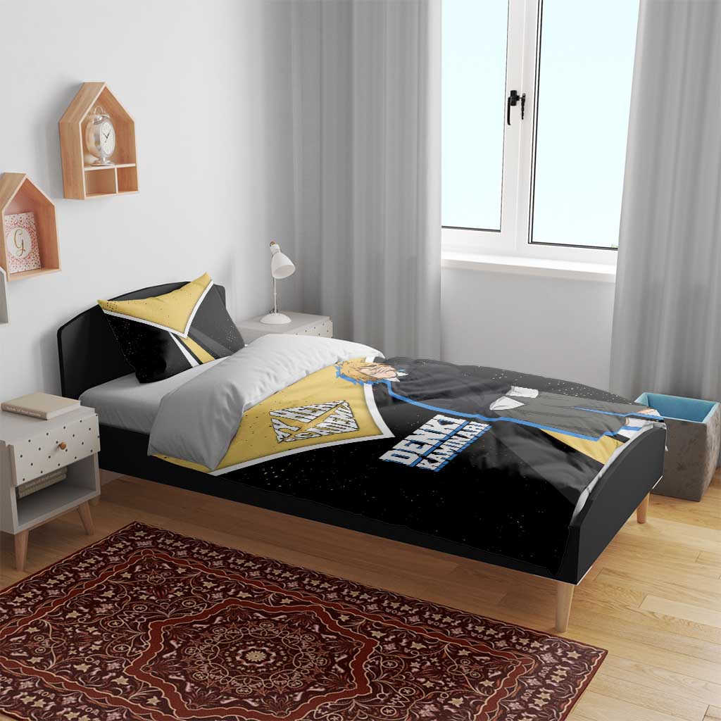 Denki Kaminari My Hero Academia Bedding Set Anime Grunge Splatter Graphic Style
