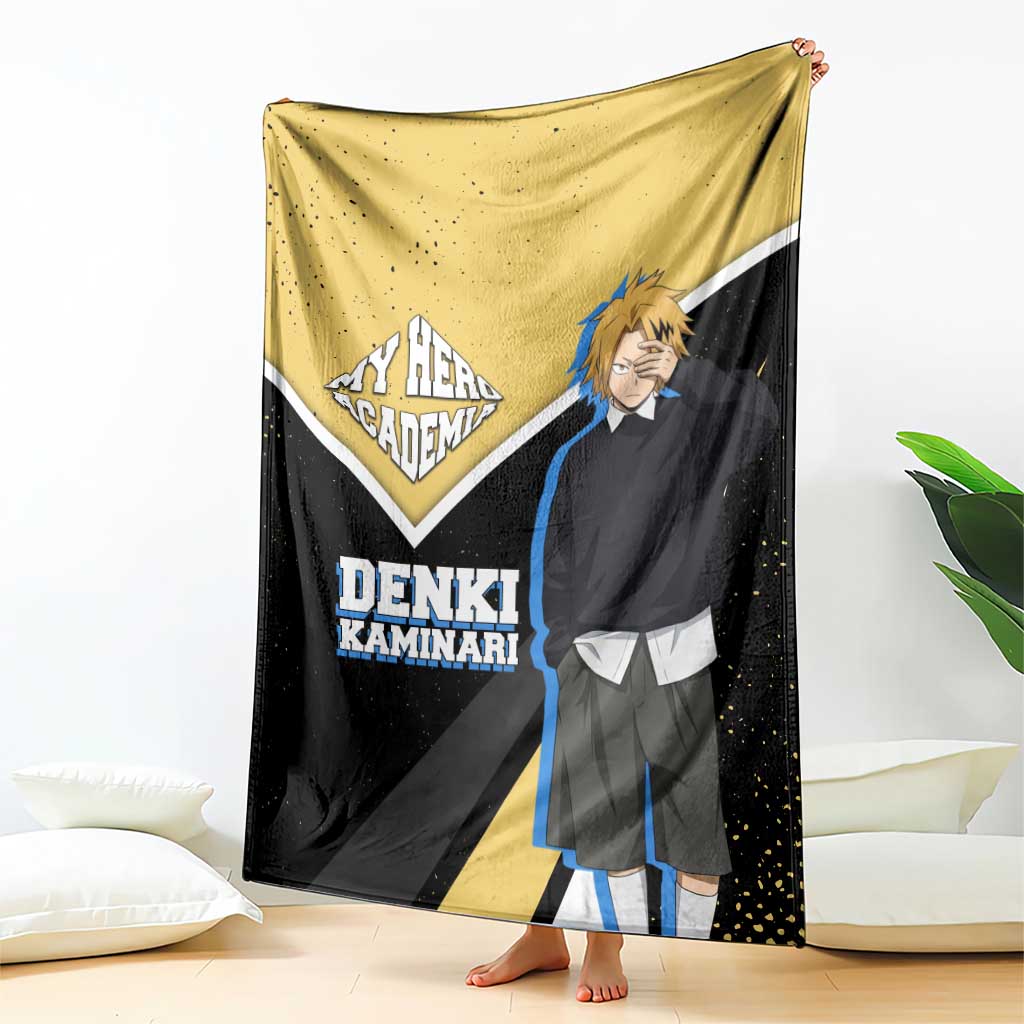 Denki Kaminari My Hero Academia Blanket Anime Grunge Splatter Graphic Style
