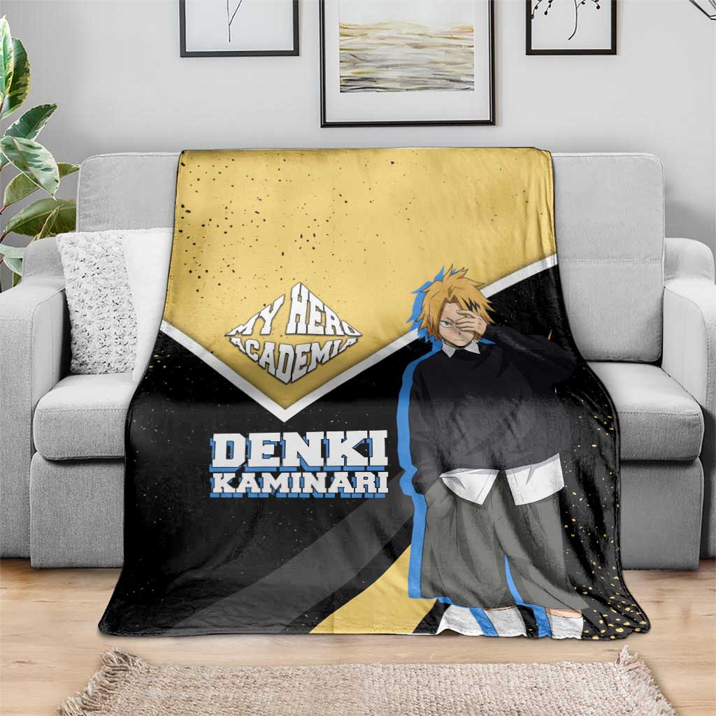 Denki Kaminari My Hero Academia Blanket Anime Grunge Splatter Graphic Style