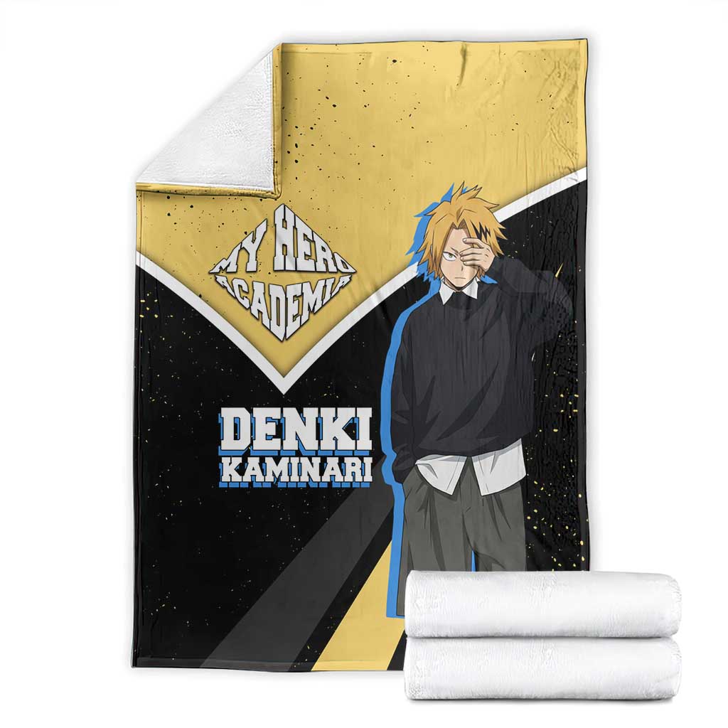 Denki Kaminari My Hero Academia Blanket Anime Grunge Splatter Graphic Style