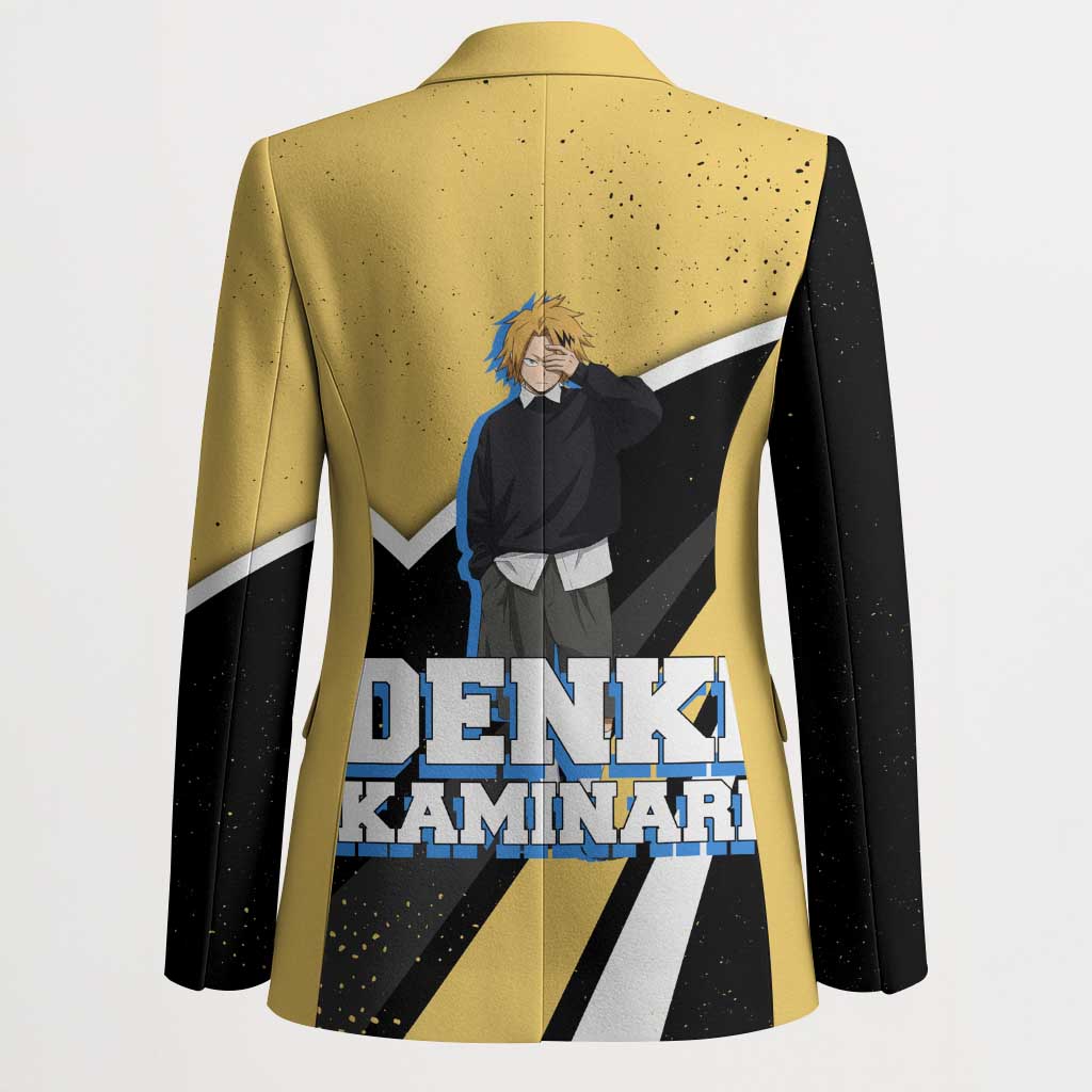 Denki Kaminari My Hero Academia Blazer Anime Grunge Splatter Graphic Style