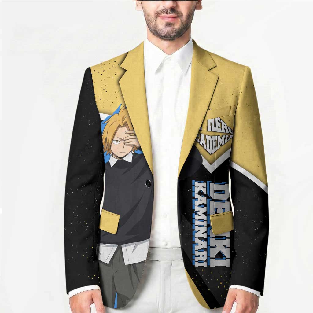 Denki Kaminari My Hero Academia Blazer Anime Grunge Splatter Graphic Style