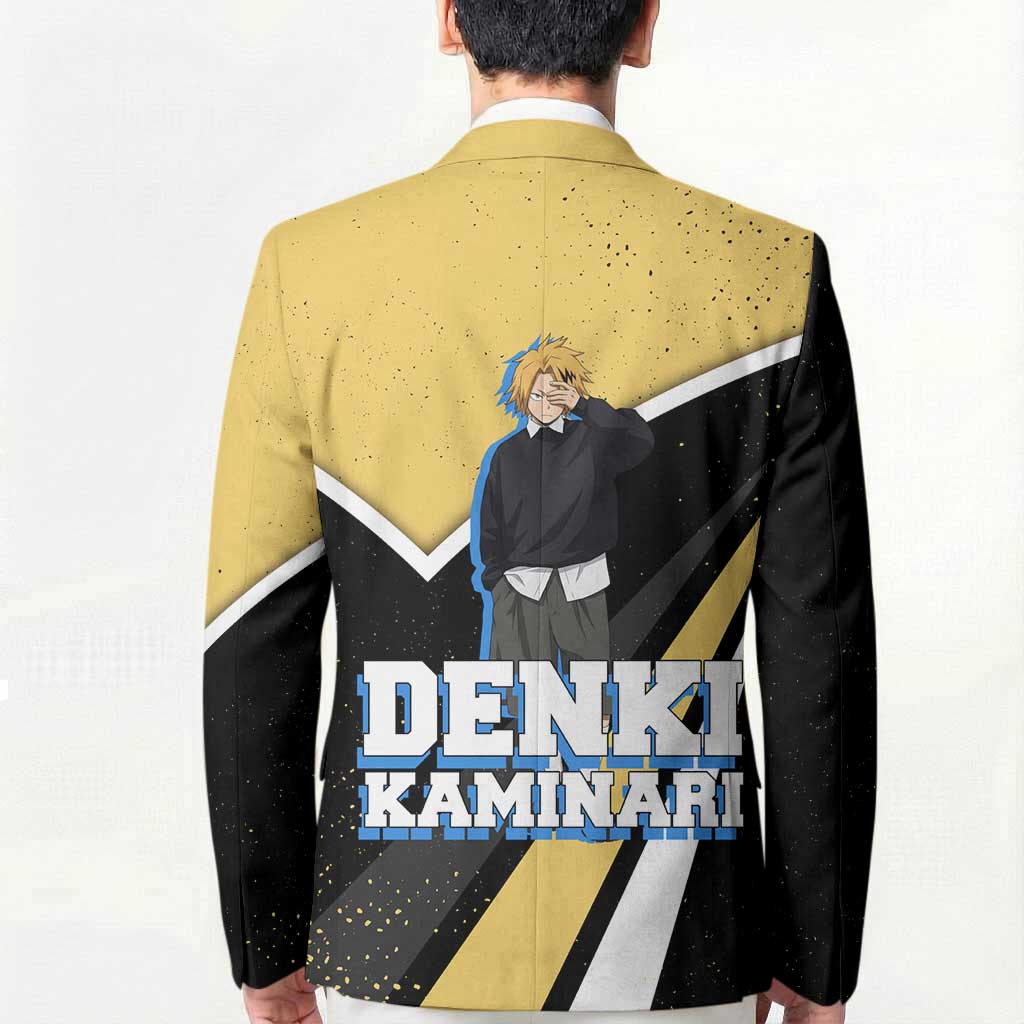 Denki Kaminari My Hero Academia Blazer Anime Grunge Splatter Graphic Style